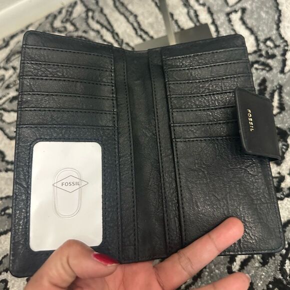 Fossil Midnight Black Leather Wallet - Picture 6 of 7